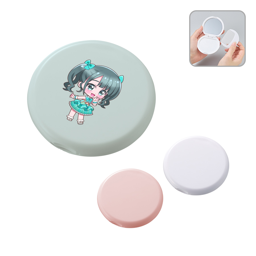 コーム付コンパクトミラー ラウンド