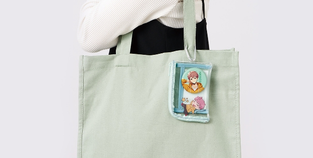 ストラップ・カラビナ付きクリアポーチ