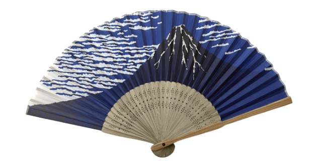 すす竹(茶)のオリジナル扇子