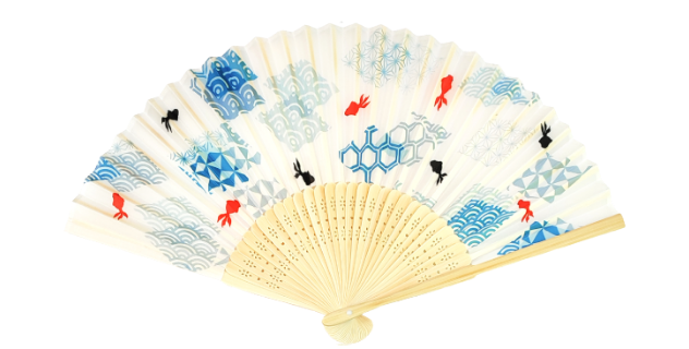 金魚柄のオリジナル扇子