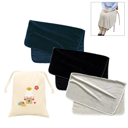 オリジナル 吸湿発熱ブランケット(巾着付) ★