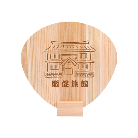 オリジナル　国産　杉　卓上うちわ