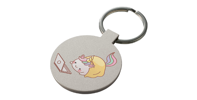 円形タイプのオリジナルキーホルダー