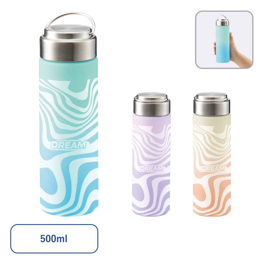 グラデーションハンドルクリアボトル　500ml