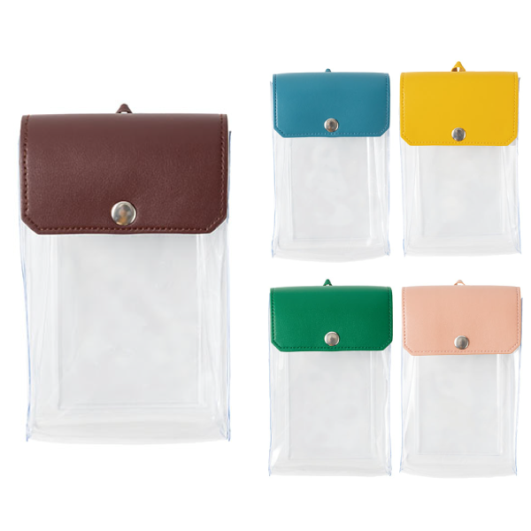 カラーフラップクリアポーチ(縦型)