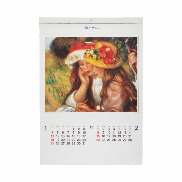 【今期完売】【特急】2026年壁掛カレンダー ルノワール
