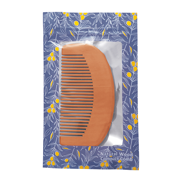 ナチュラルウッド・コンパクトコーム(ジッパーケース入り)