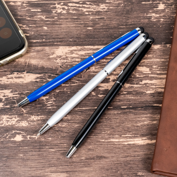 タッチペン付スリムメタルペン