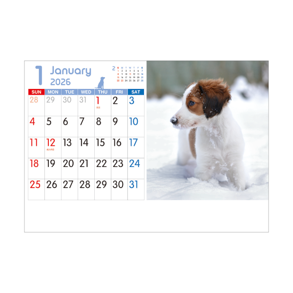 2026年卓上カレンダー DOGS DESK