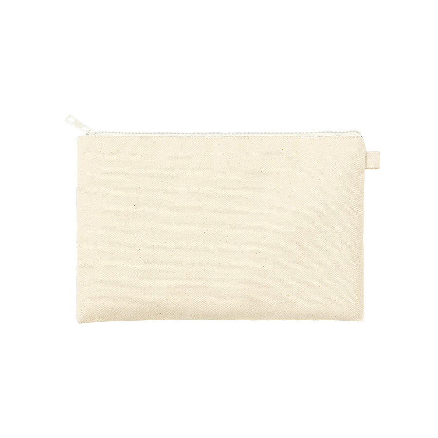 カラーファスナーキャンバスフラットポーチ(M)