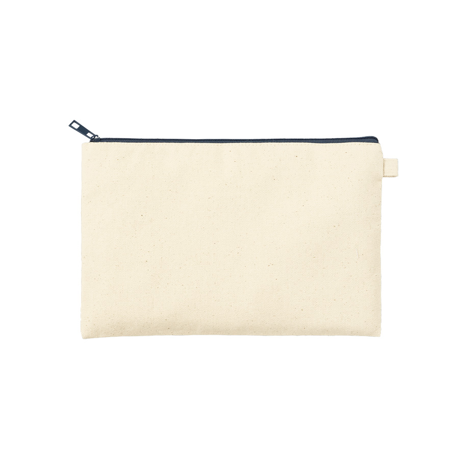 カラーファスナーキャンバスフラットポーチ(M)