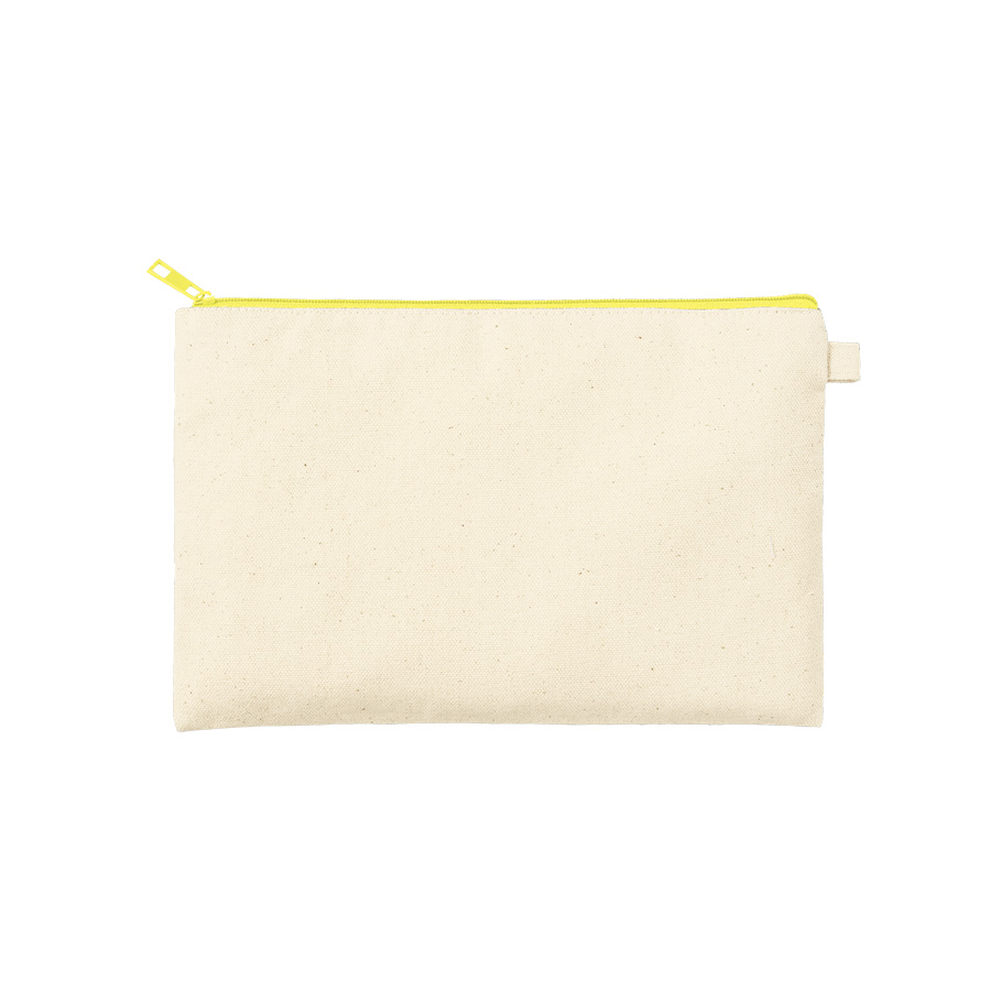 カラーファスナーキャンバスフラットポーチ(M)