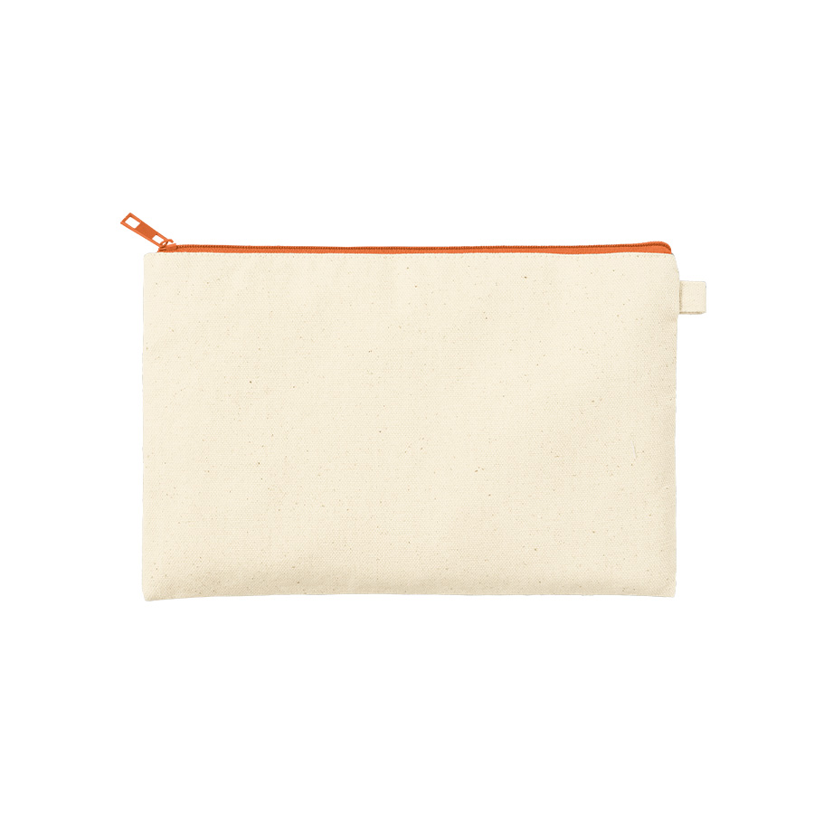 カラーファスナーキャンバスフラットポーチ(M)