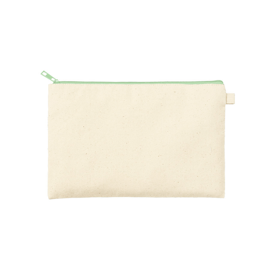 カラーファスナーキャンバスフラットポーチ(M)