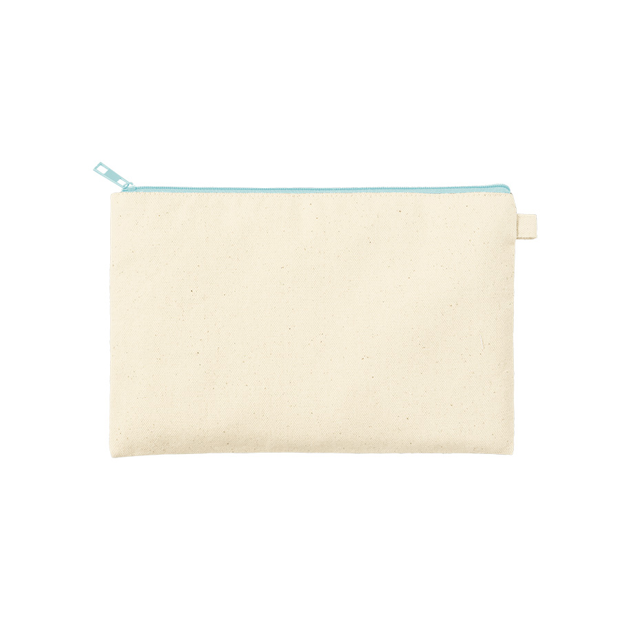 カラーファスナーキャンバスフラットポーチ(M)