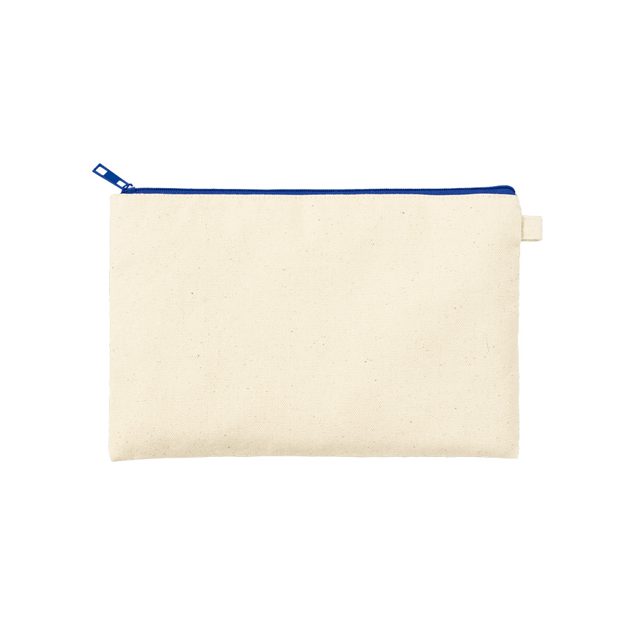 カラーファスナーキャンバスフラットポーチ(M)