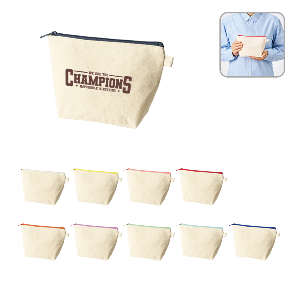 カラーファスナーキャンバスデイリーポーチ