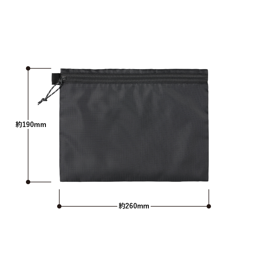 リップストップフラットポーチ(M)