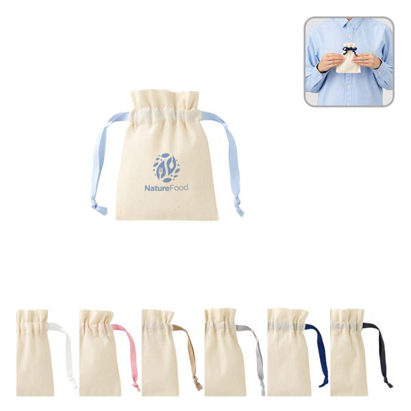 コットンカラーリボン巾着(SS)