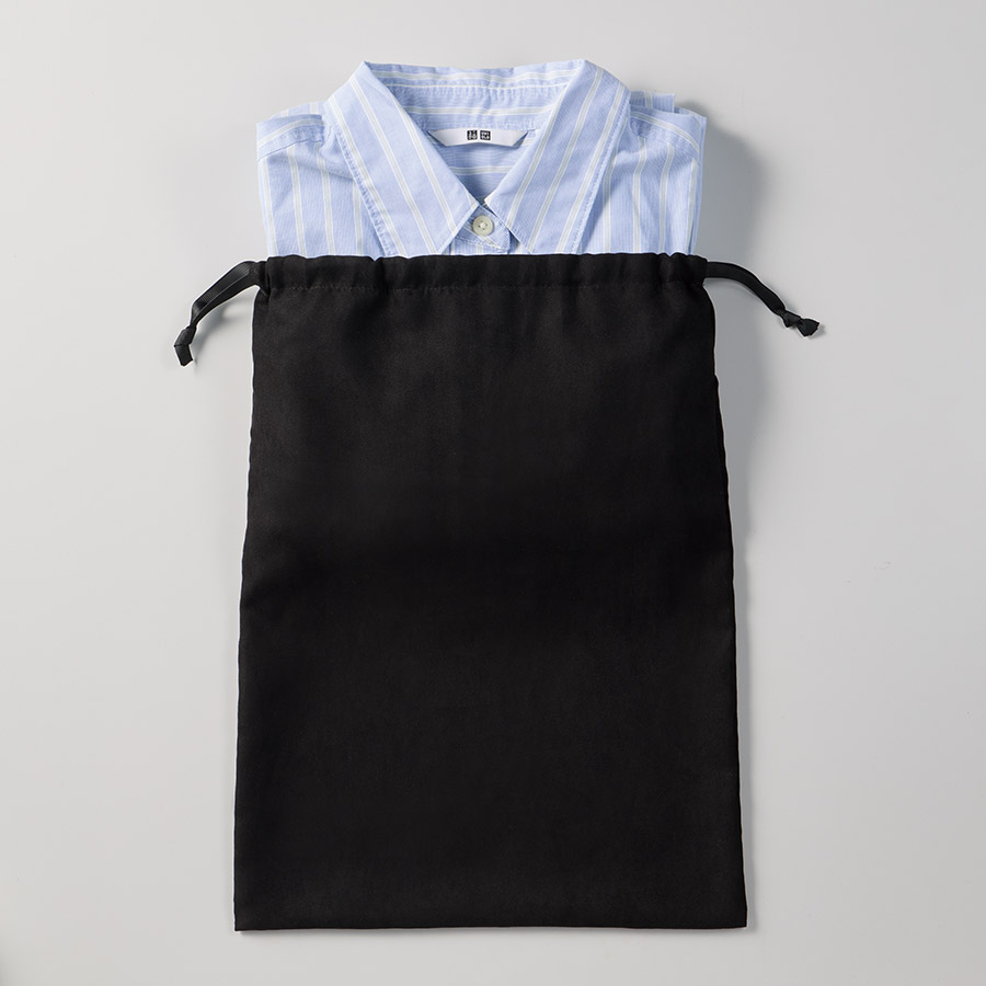 スウェード風巾着(L)