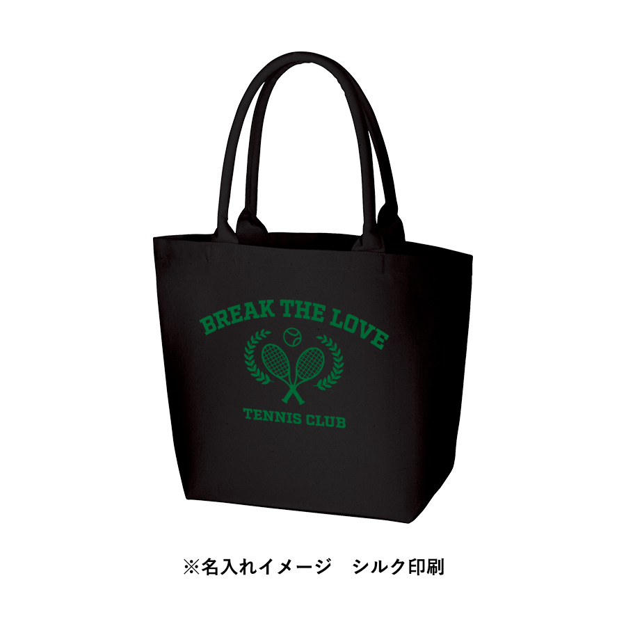 オリジナル 厚手キャンバスパイプハンドルトートバッグ(M) ブラック