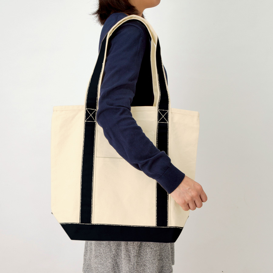 オリジナル キャンバスバイカラートートバッグ(M)