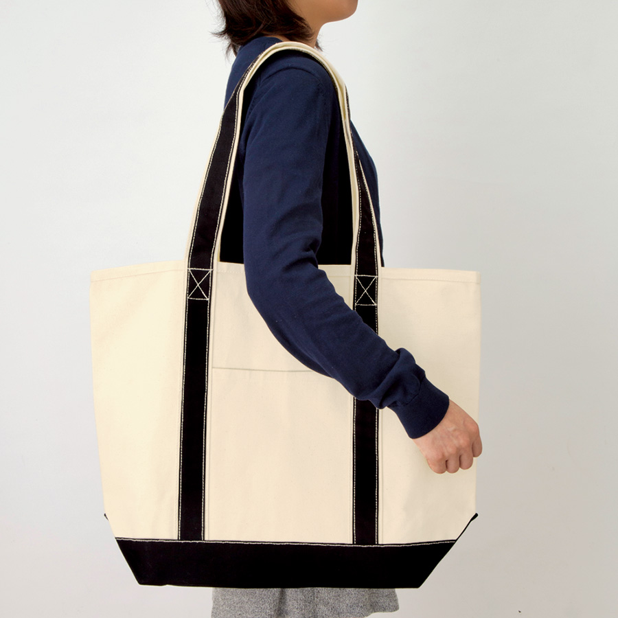 オリジナル キャンバスバイカラートートバッグ(L)