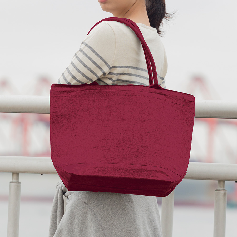 オリジナル　ウォッシュキャンバスパイプハンドルトートバッグ(M)