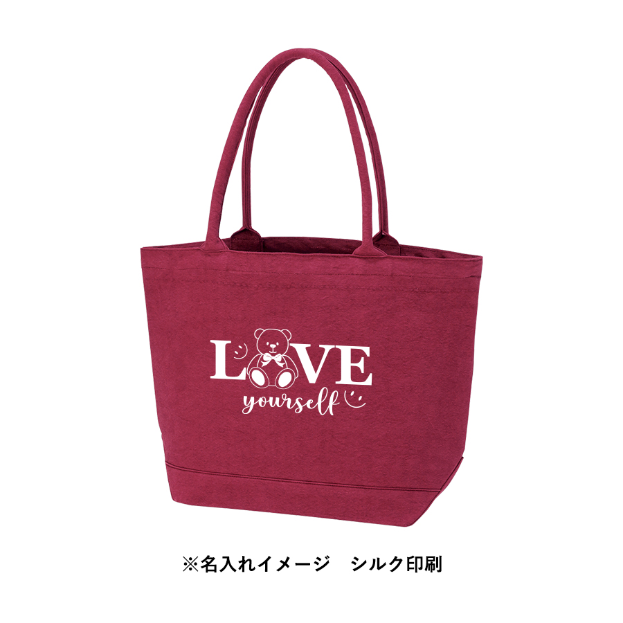 オリジナル ウォッシュキャンバスパイプハンドルトートバッグ(M)