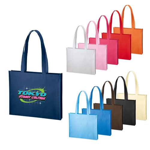 オリジナル　不織布A4ワイドスクエアトートバッグ