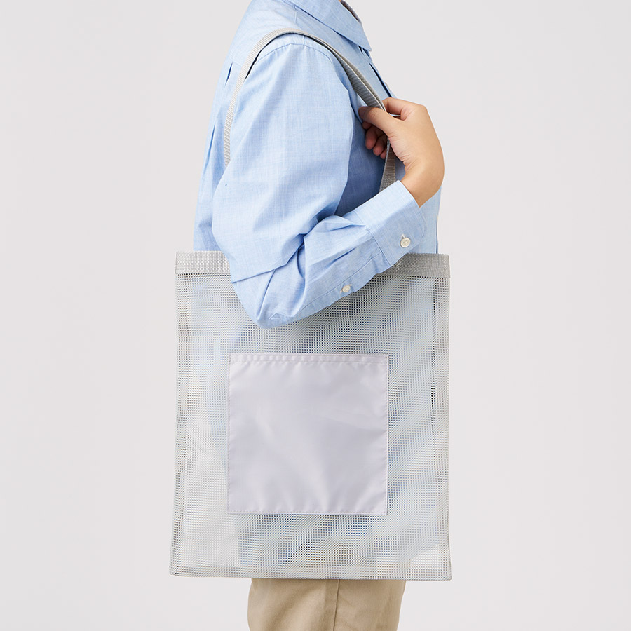 メッシュフラットトート