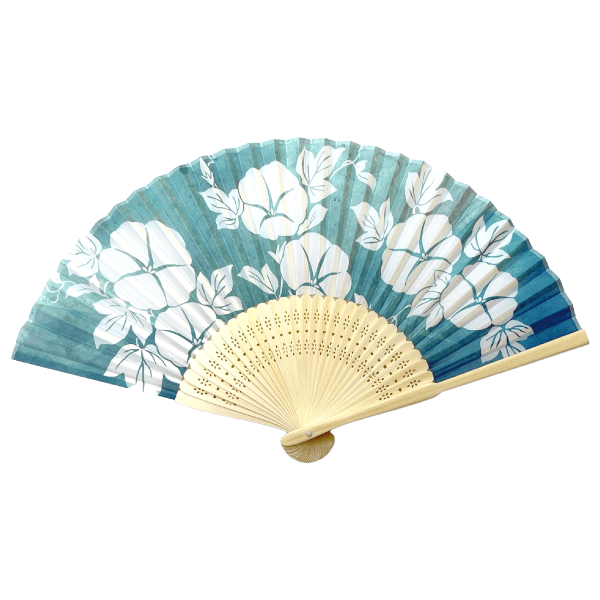 白竹扇子　朝顔